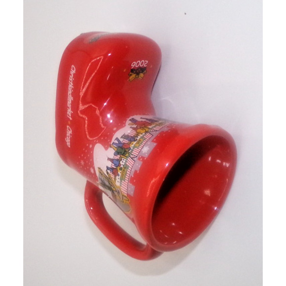 Vintage Christkindlmarket Chicago Christmas Mug 2006 Red Boot Gluhewein Mulled - Picture 8 of 11